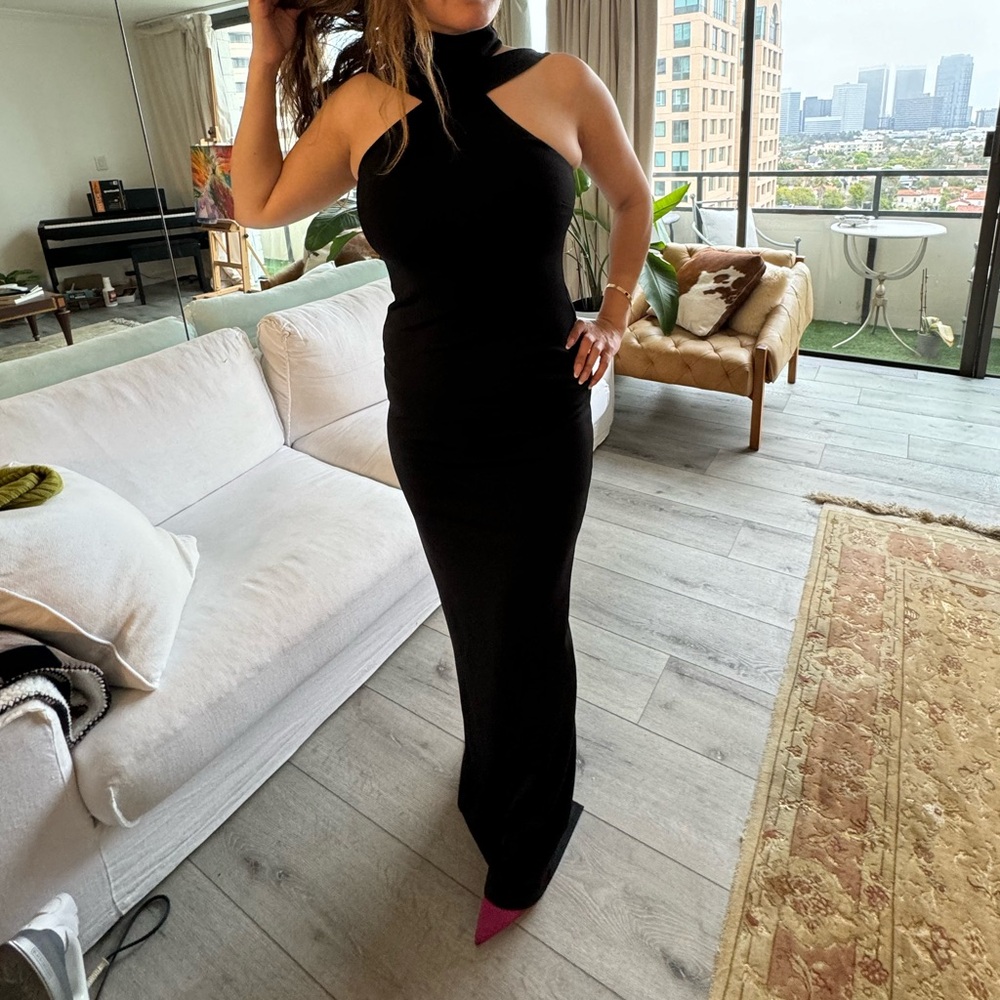 Maxi Halter Black  Formal Dress